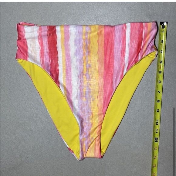 NWT MSRP $136 Becca Striped Bikini Set in Large Women's Size Large - Picture 9 of 11